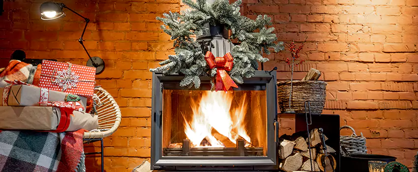 Travis Industries Linear Gas Fireplace Installation in Yucca Valley, California